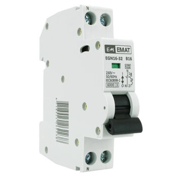 Emat Installatieautomaat 1P + N 16A B-karakteristiek