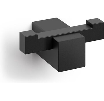 ZACK Carvo Dubbele Handdoekhaak 6,5x4,5x2,6cm zwart
