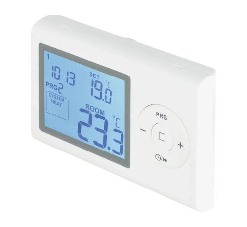 Sanivesk Klokthermostaat Ibiza Digitaal 2AAA Programmeerbaar Wit