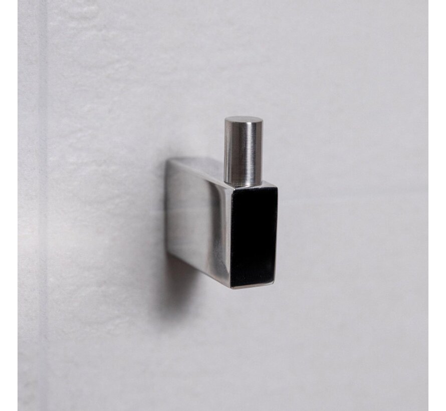 ZACK Linea handdoekhaak glans RVS