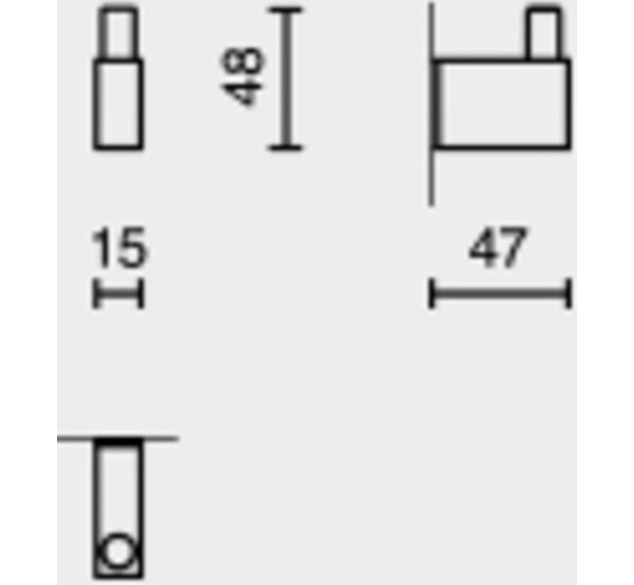 ZACK Linea handdoekhaak glans RVS