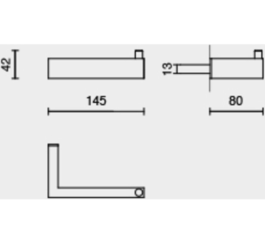 ZACK Linea toiletrolhouder glans RVS