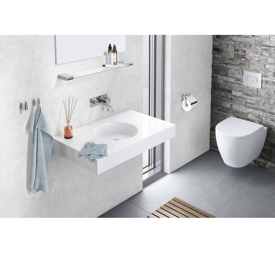 ZACK Atore Handdoekhaak 2x5,5x5,8 cm glans RVS