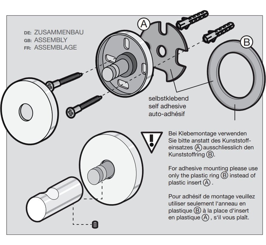 ZACK Scala Handdoekhaak glans RVS