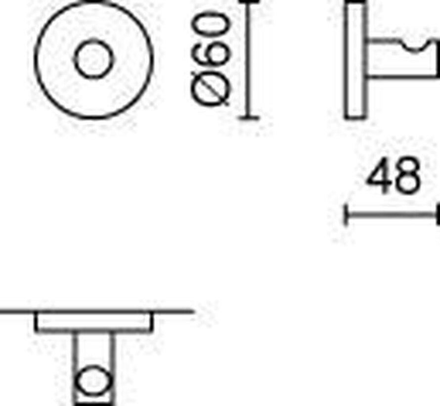 ZACK Scala Handdoekhaak glans RVS
