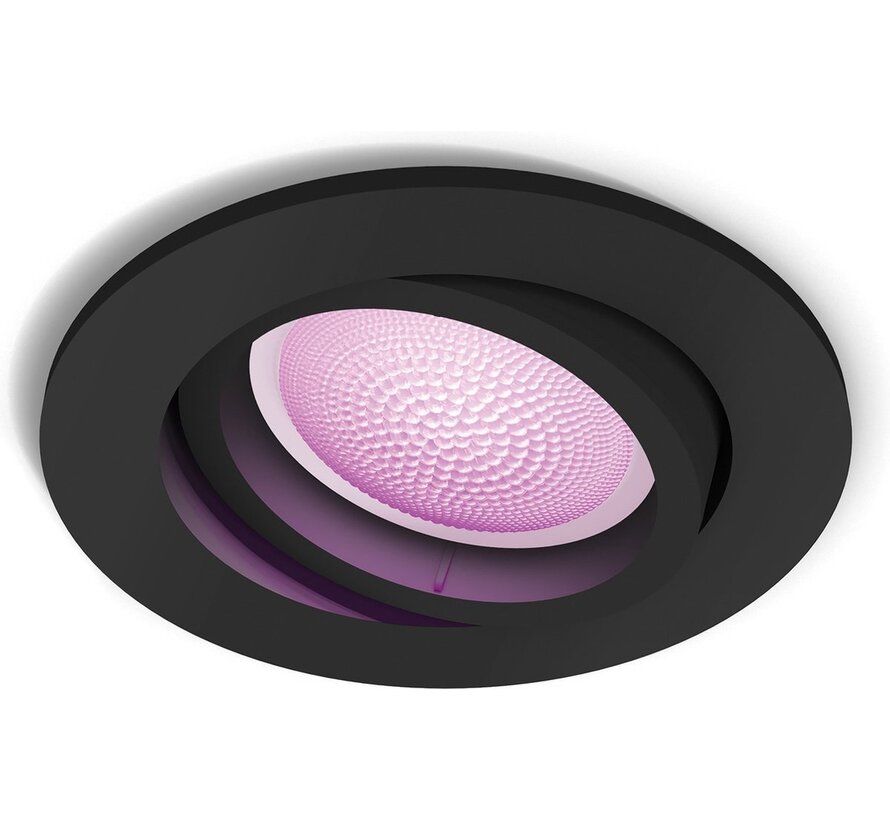 PHILIPS Hue White and Color Ambiance LED inbouwspot Centura 90 mm zwart