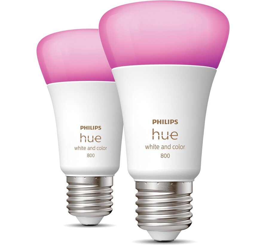Philips Hue White en Color Ambiance E27 800 lumen Bluetooth 2-pack