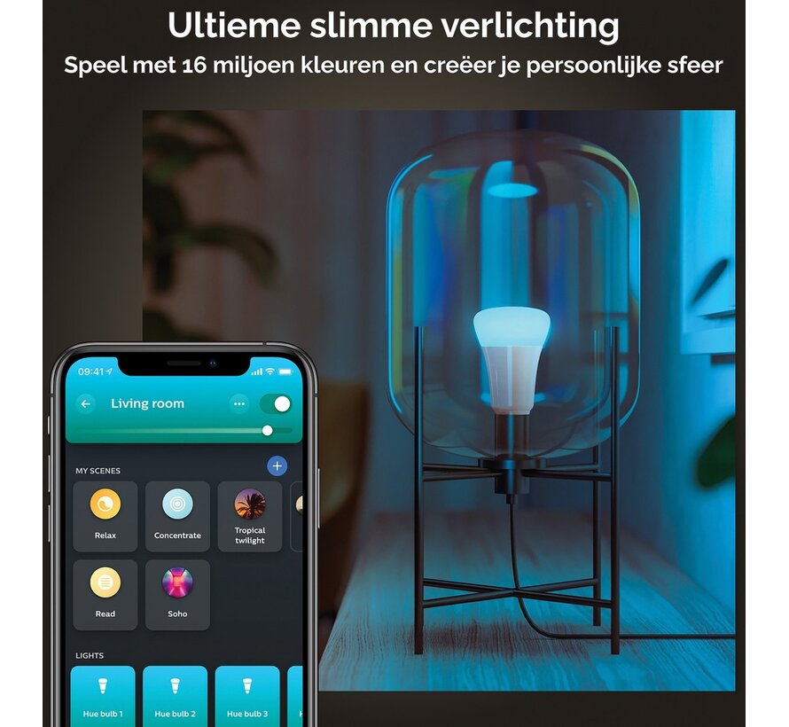 Philips Hue White en Color Ambiance E27 800 lumen Bluetooth 2-pack