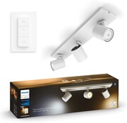 Philips Hue Runner opbouwspot warm tot koelwit licht 3-spots wit 1 dimmer switch