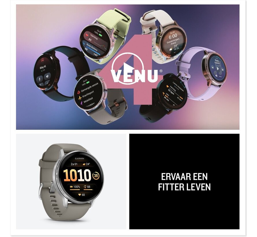 Garmin smartwatch Venu 4 45 mm zwart