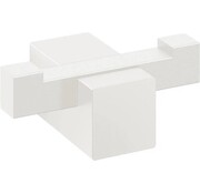 Zack Carvo dubbele handdoekhaak wit RVS