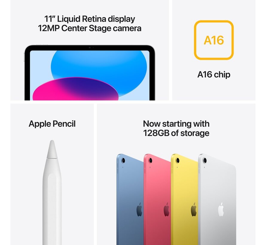 Apple iPad (2025) 11 inch 128GB Wifi + 5G Zilver