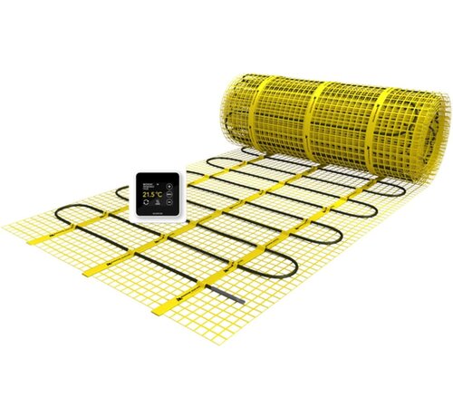 MAGNUM elektrische vloerverwarmingsmat met witte WiFi thermostaat 5m2 0,50 x 10 meter, 750 Watt