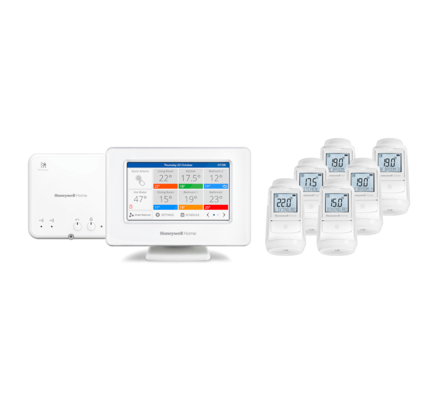 Honeywell Home Evohome 6-zone radiatorpakket met stuurmodule