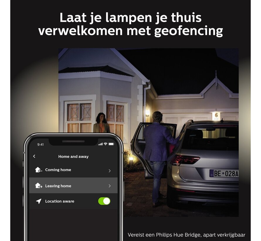 Philips Hue Calla sokkellamp White and Color zwart laag uitbreiding