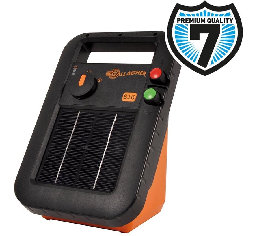 Gallagher S16 Solar Schrikdraadapparaat Incl. Batterij
