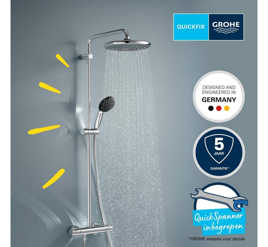 GROHE QuickFix Vitalio Start 250 douchesysteem met thermostaatkraan