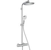 HANSGROHE Regendoucheset Crometta S met 2 straalsoorten incl. thermostraatkraan ø24 cm chroom