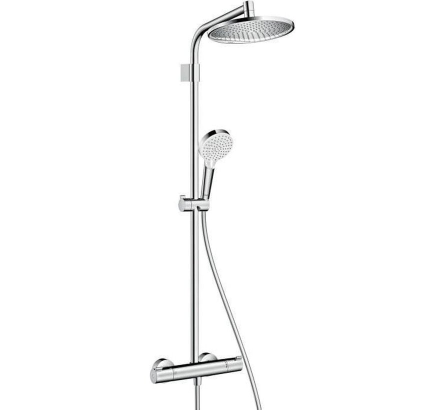 HANSGROHE Regendoucheset Crometta S met 2 straalsoorten incl. thermostraatkraan ø24 cm chroom
