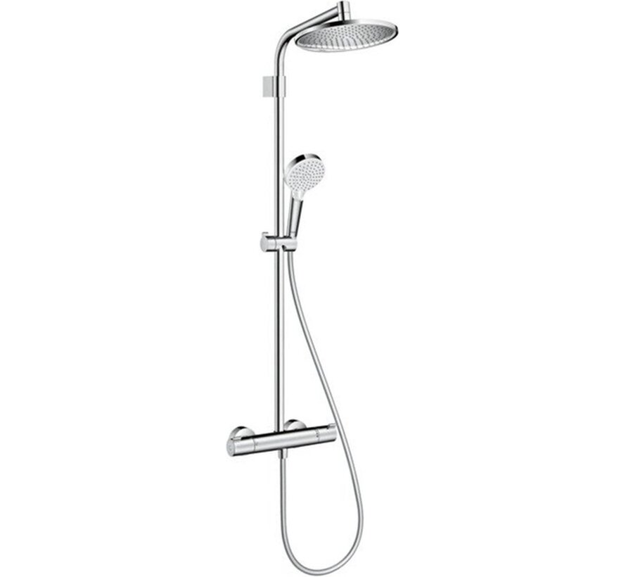HANSGROHE Regendoucheset Crometta S met 2 straalsoorten incl. thermostraatkraan ø24 cm chroom