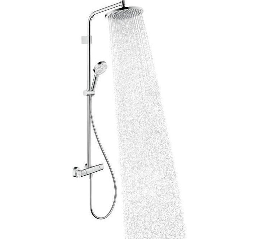 HANSGROHE Regendoucheset Crometta S met 2 straalsoorten incl. thermostraatkraan ø24 cm chroom