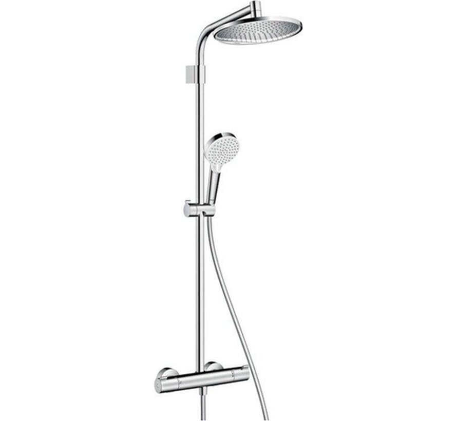 HANSGROHE Regendoucheset Crometta S met 2 straalsoorten incl. thermostraatkraan ø24 cm chroom