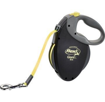 Flexi Flexi Giant Tape Hondenriem Zwart Geel L 8 meter