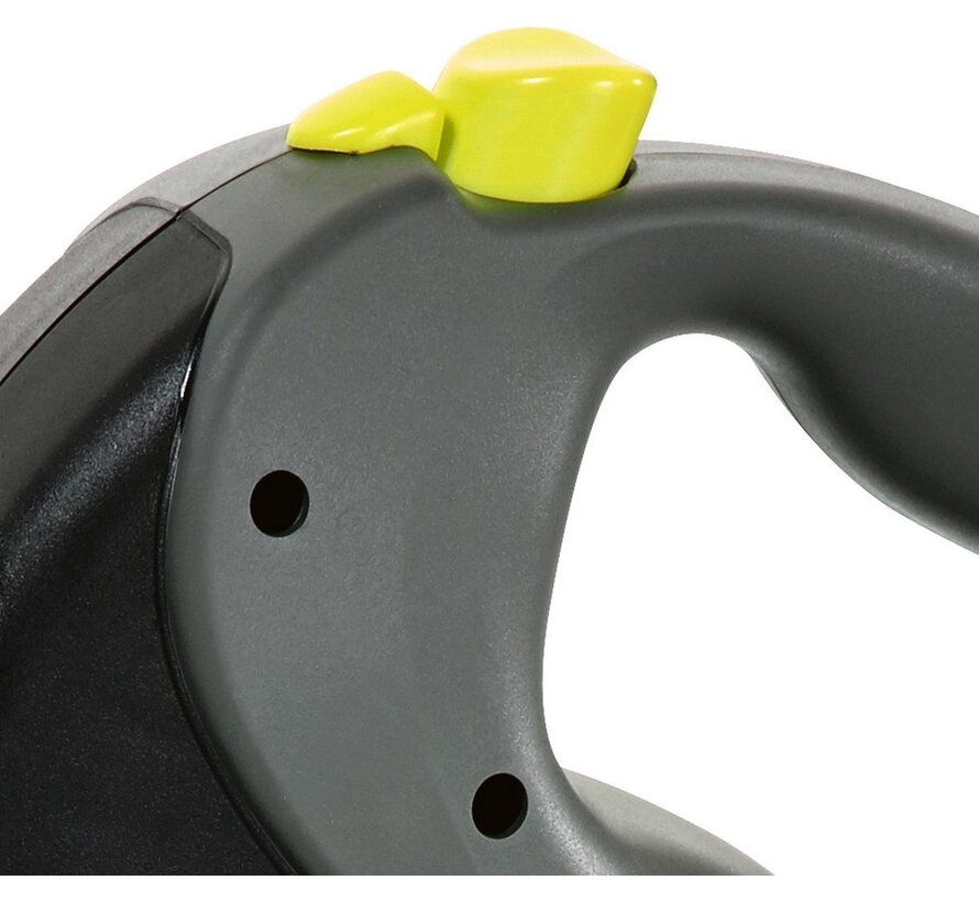 Flexi Giant Tape Hondenriem Zwart Geel L 8 meter