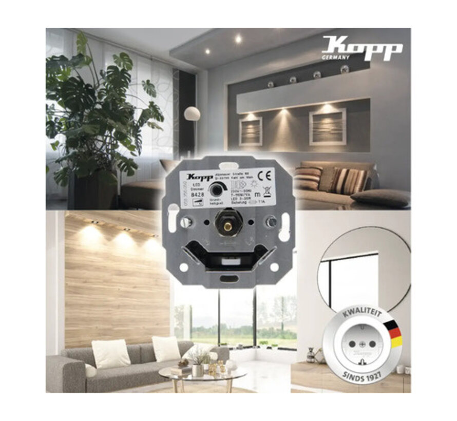 KOPP Inbouw Basiselement LED Dimmer 3-35W 842800187
