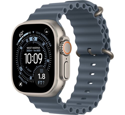 Apple Watch Ultra 3 GPS + Cellular 49 mm Natural Titanium met Natural Ocean Band
