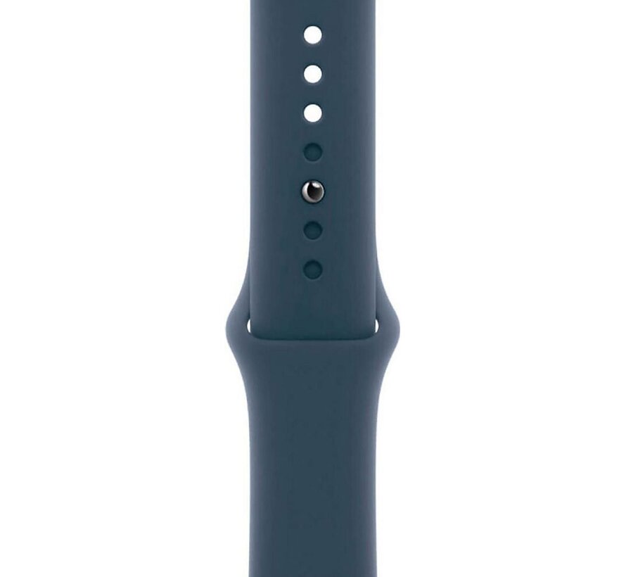 Apple Watch Series 9 GPS 45 mm Zilver Aluminium met Stormblauw Sport Band M/L