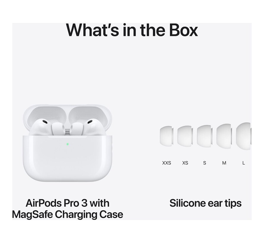Apple AirPods Pro 3 met MagSafe USB‑C Oplaadcase Wit
