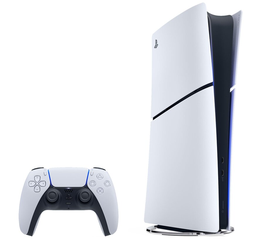 Sony PlayStation 5 Slim Digital Edition 825GB met Extra DualSense Controller Wit