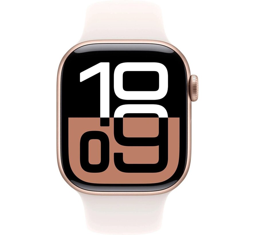 Apple Watch Series 10 GPS + 4G 42 mm Roségoud Aluminium met Sportband S/M