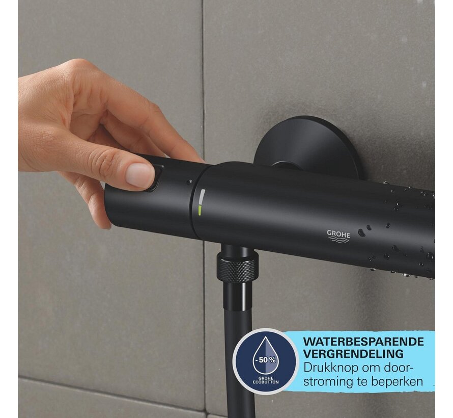 GROHE QuickFix Precision Start Thermostatische Badkraan Mat Zwart