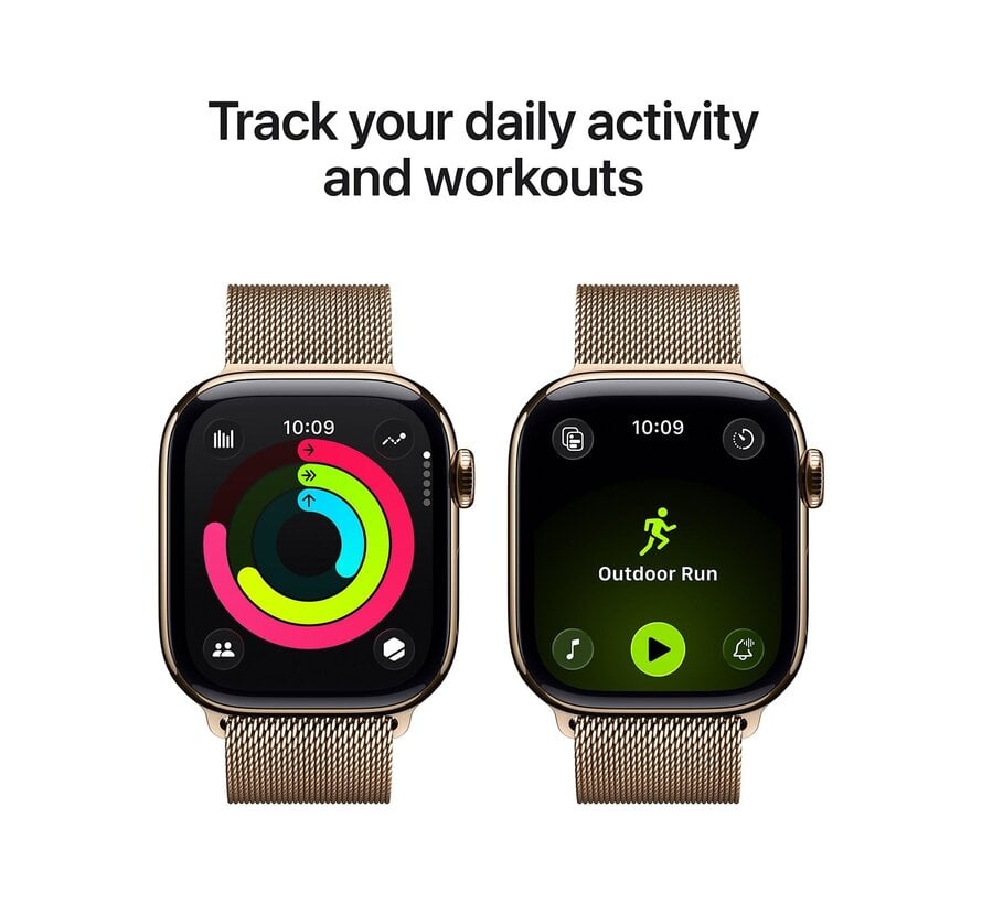 Apple Watch Series 11 GPS + Cellular 42 mm Gold Titanium Milanese Loop