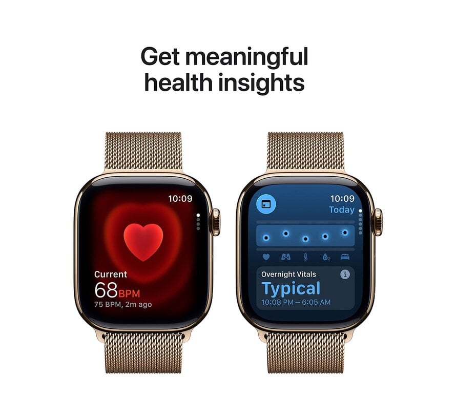 Apple Watch Series 11 GPS + Cellular 42 mm Gold Titanium Milanese Loop