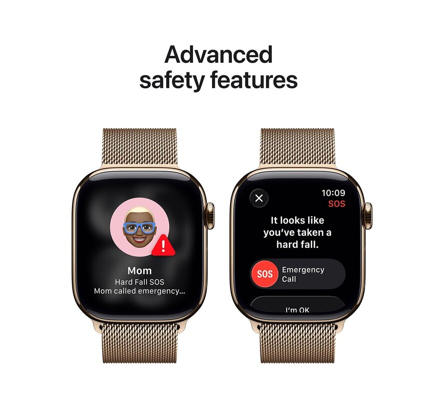 Apple Watch Series 11 GPS + Cellular 42 mm Gold Titanium Milanese Loop
