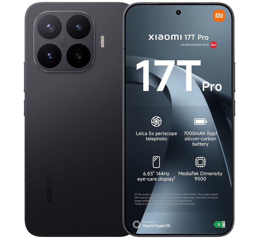 Xiaomi 17T Pro 12GB 512GB Zwart 5G