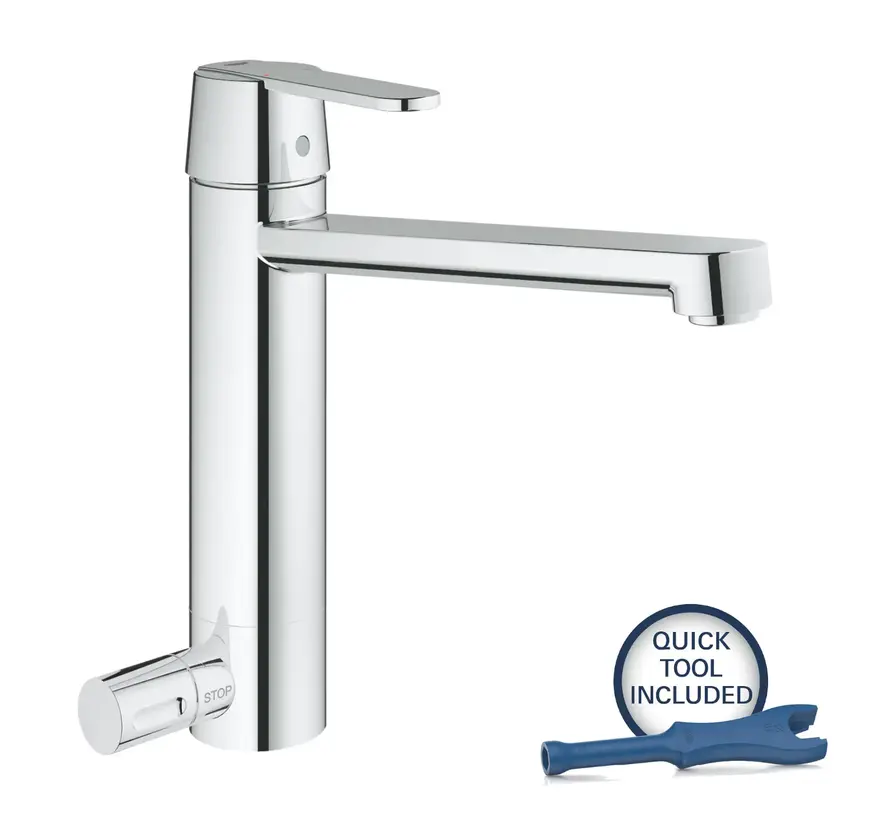GROHE Get Keukenkraan met Afsluitventiel Chroom