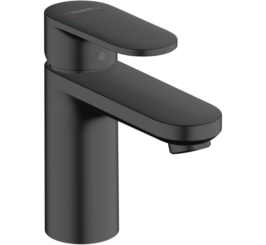 Hansgrohe Vernis Blend 100 Wastafelmengkraan met Trekwaste Mat Zwart