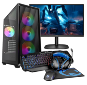 Pcman Pcman Game PC Viper - AMD Ryzen 5 5600GT - 8 GB geheugen - 240 GB SSD + Monitor + Headset + Muis + Toetsenbord met Windows 11 Pro