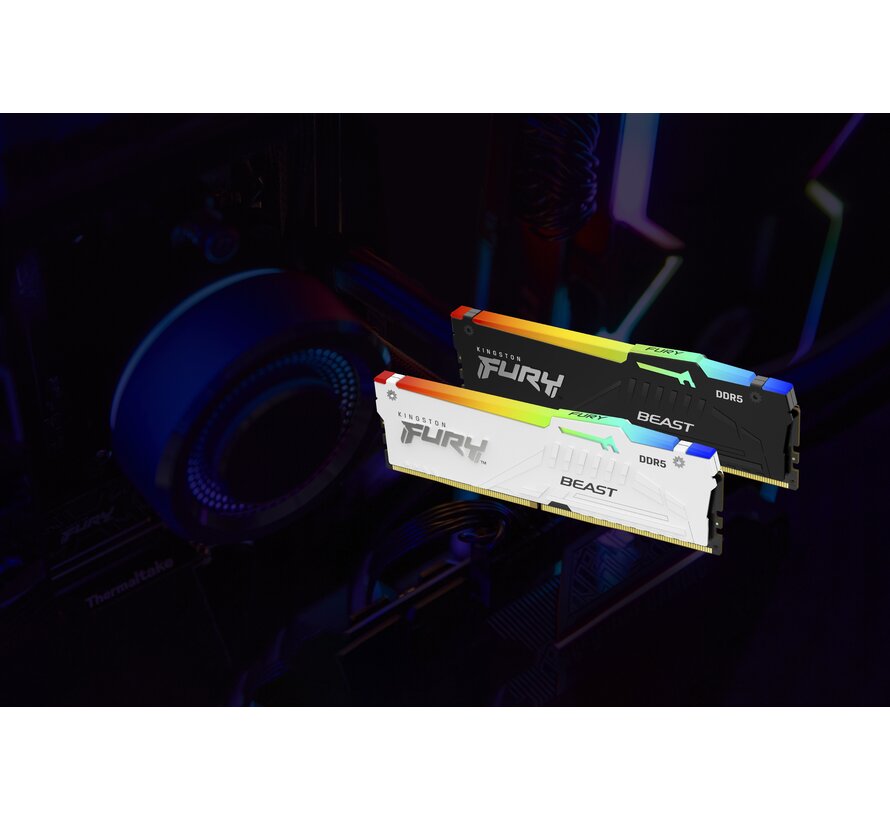 Kingston FURY Beast RGB DDR5 32GB 6000MT/s Wit