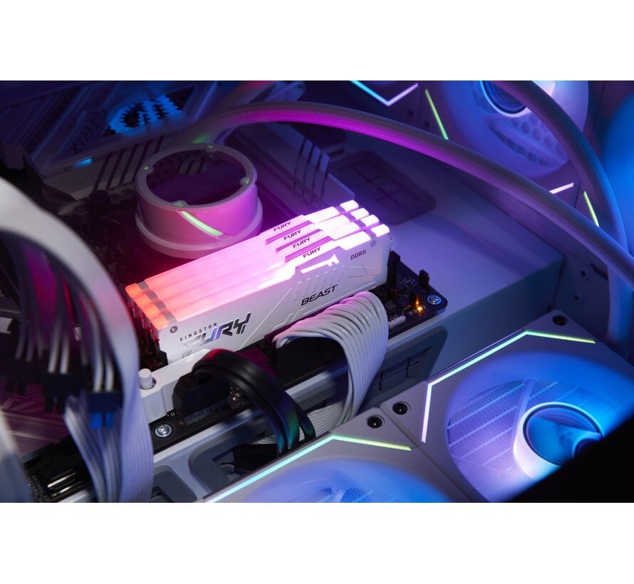 Kingston FURY Beast RGB DDR5 32GB 6000MT/s Wit
