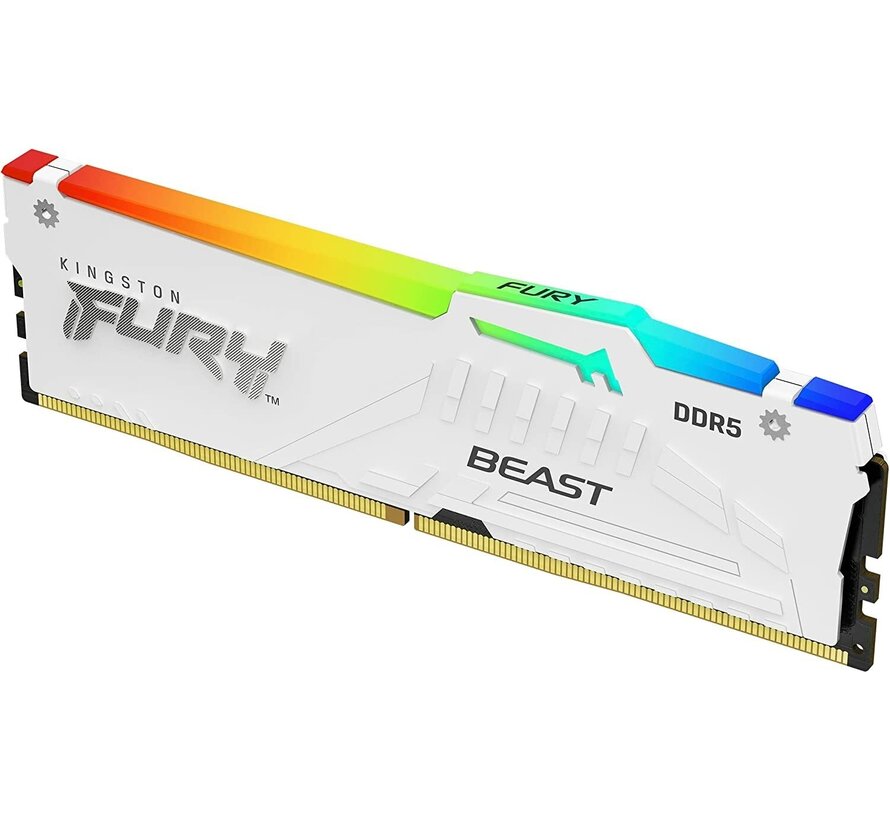 Kingston FURY Beast RGB DDR5 16GB 5600MT/s Wit