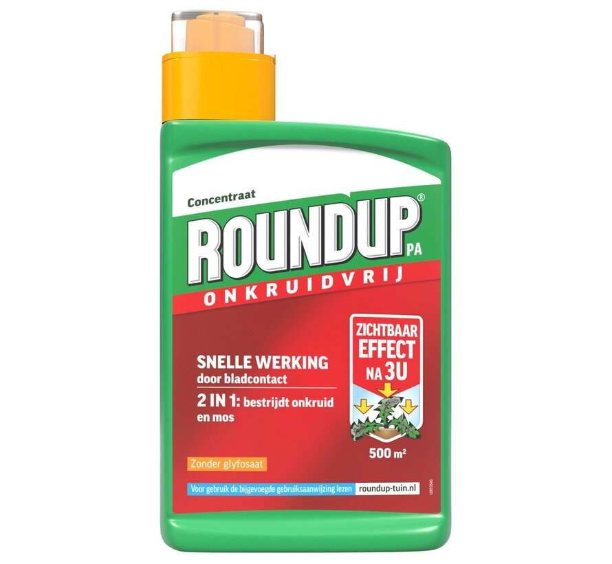 ROUNDUP Natural Concentraat 900 ml – Onkruid- en Mosbestrijder voor 500 m²