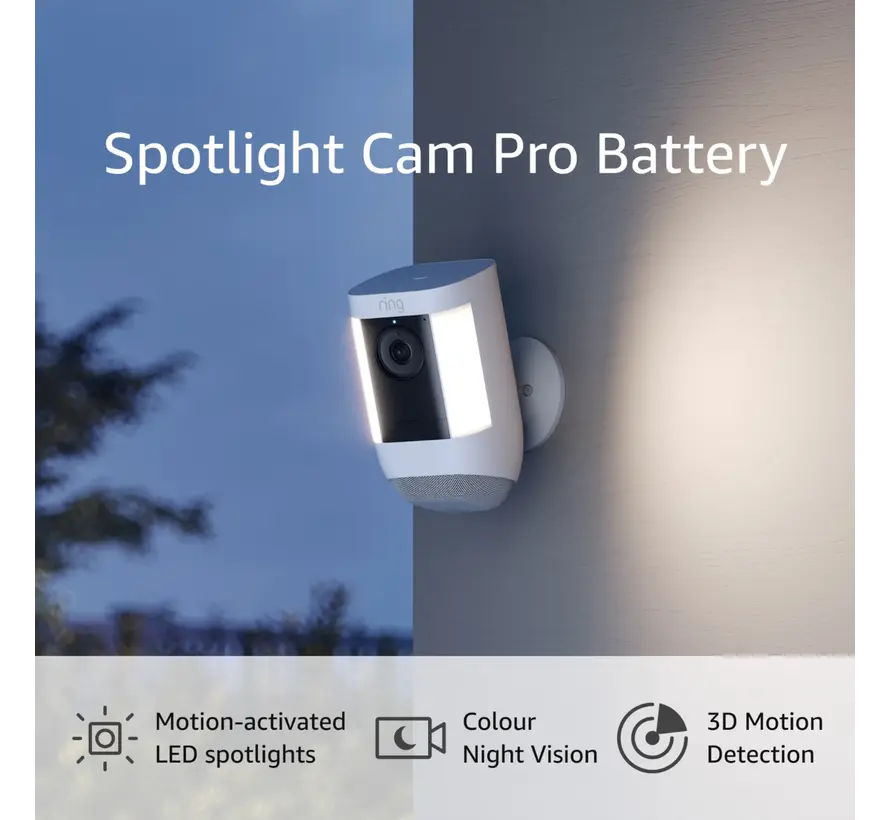 Ring Spotlight Cam Pro Battery Zwart – Eerste Generatie