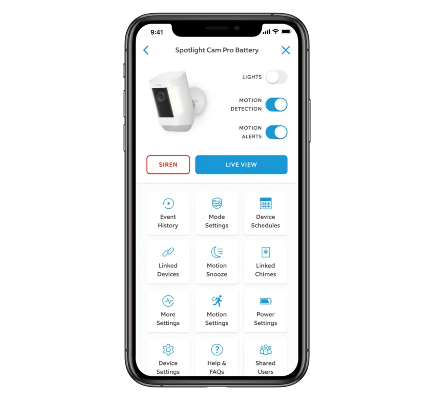 Ring Spotlight Cam Pro Battery Zwart – Eerste Generatie