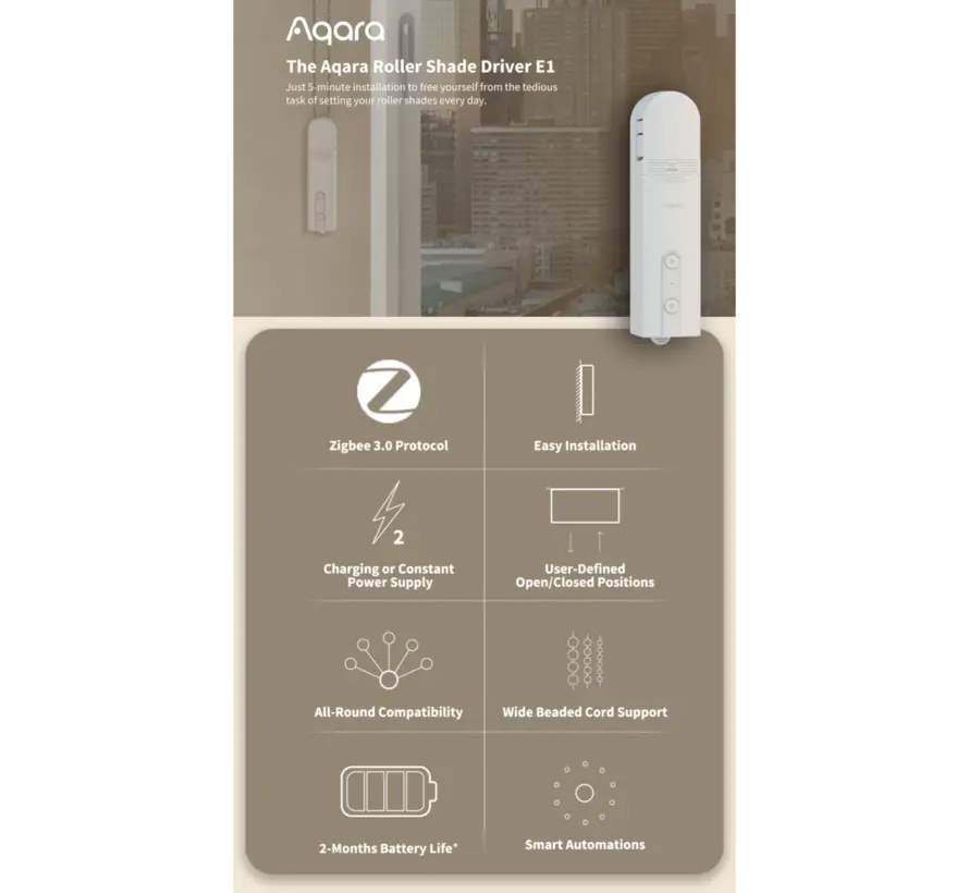 Aqara Roller Shade Driver E1 RSD-M01