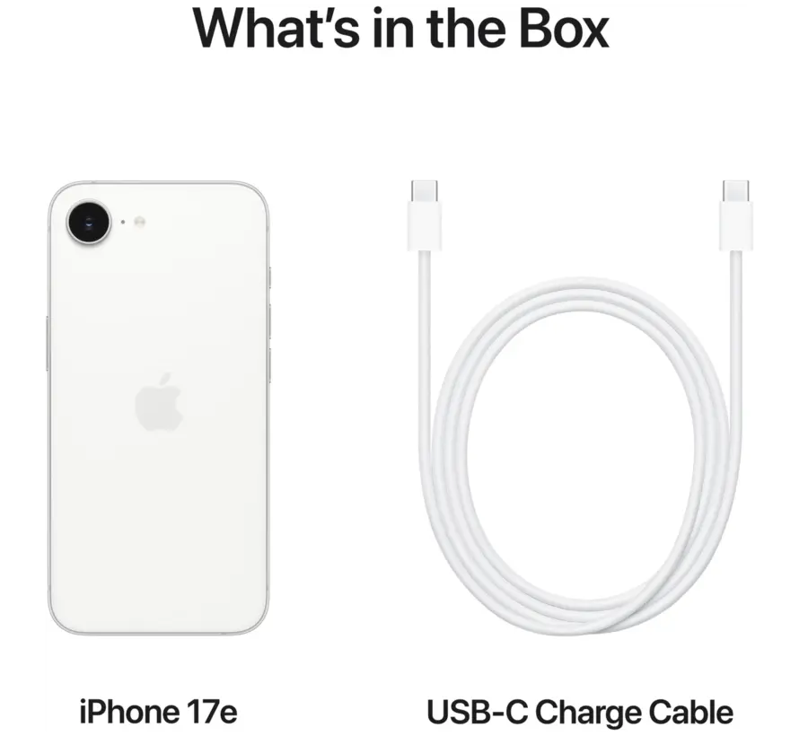 Apple iPhone 17e 256GB Wit – A19, 48MP Fusion-camera en MagSafe